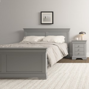 French grey 5ft king size bed W167xD218xH105cm
