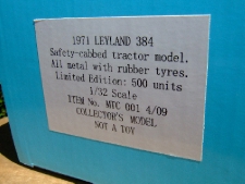 MTC001 MTC001 1971 LEYLAND 384 Ltd. Ed. built-up model tractor in presentation box