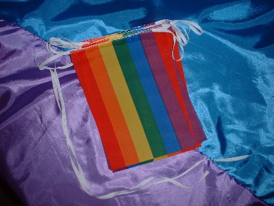 Rainbow flag bunting