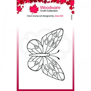 Butterflies JGS483 NEW Woodware Clear Singles Rubber Stamp 