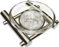 Glass dish soap bar holder