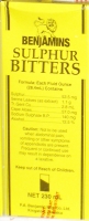 BENJAMINS  SULPHUR BITTERS  230ml