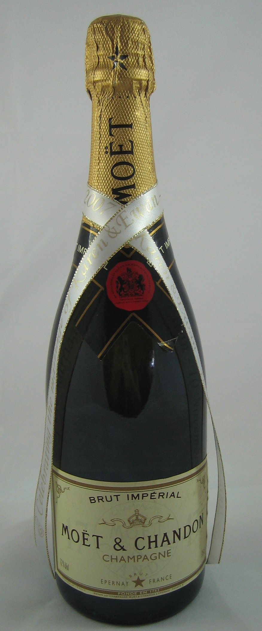 RWLNTWHITE03 Gold Edged WHITE Luxury Champagne/Wine Bottle Neck tie