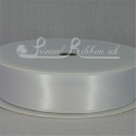 White 25mm Satin ribbon reel