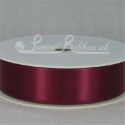 Burgundy 25mm Satin ribbon reel