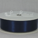 Navy Blue 25mm Satin ribbon reel
