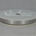 SILVER 10mm Double faced satin ribbon 20m roll