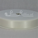 Ivory 15mm satin ribbon roll