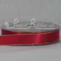 Red with gold edge ribbon roll
