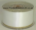 White lurex gold edge - 20m roll