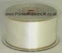 Ivory lurex gold edge ribbon - 20m roll