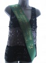 Emerald Green 100mm satin personalised printed hen night sash