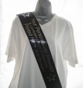 Black satin bespoke 100mm personalised printed promotional corporate sash