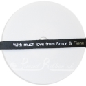 10mm wide black printed ribbon double faced satin custom printed ribbon 25m roll length