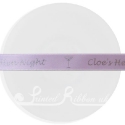 15mm lilac satin printed ribbon, personalised printed ribbon, bespoke ribbon 25m roll