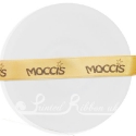 15mm Bronze double faced printed satin ribbon with logo