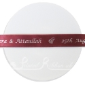 15mm burgundy custom printed double faced satin personalised ribbon