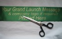 1m Emerald green bespoke personalised printed satin ribbon grand launch relaunch banner 100mm wide