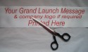 1m White bespoke personalised printed grand launch ribbon banner 100mm wide