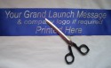 1m royal blue Bespoke personalised printed ribbon grand launch relaunch banner 100mm wide