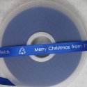 15mm Royal Blue personalised Christmas ribbon satin printed Christmas ribbon 50m