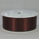 38mm plain coffee brown chocolate brown plain ribbon double faced satin plain ribbon 25m roll
