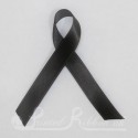 Black plain memorial ribbon