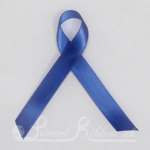 ROYALBLUEPLARIBPIN25 Pack of 250 ROYAL BLUE Plain d/f Satin Awareness ribbons with pin attached