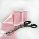100mm 4 inches pale pink baby pink light pink single faced satin by metre length