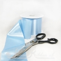 100mm wide 4 inches  light blue pale blue baby blue single faced satin by metre length