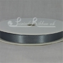 10mm darker silver plain satin ribbon, silver double faced satin ribbon