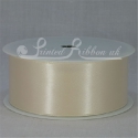 38mm cream double faced satin ribbon, cream plain ribbon 25m