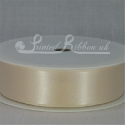 25mm Cream plain satin ribbon