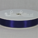 15mm Dark purple plain satin ribbon