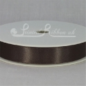 15mm Expresso brown plain satin ribbon