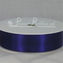 25mm Dark purple plain satin ribbon