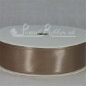 25mm Light brown/mink plain satin ribbon