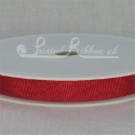 10mm Bright red plain grosgrain ribbon