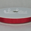 10mm Red plain grosgrain ribbon