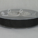 Plain Black 16mm Grosgrain ribbon, 20m roll