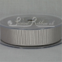 22MM SILVER GROSGRAIN RIBBON