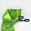 100mm wide 4 inches wide lime green satin ribbon by metre