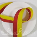 25mm Red and yellow striped ribbon