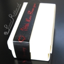Black Valentine's Day 15mm Ribbon, 25m roll by Printed Ribbon UK