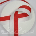 25mm Red and White striped ribbon