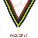 Olimpic Colours Medal ribbon pack of 10