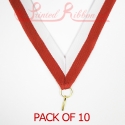 Striped Red, White Medal ribbon pack of 10