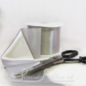SILVER 100mm Single Faced Satin Ribbon by the metre - 4 inch