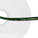 7mm SAGE GREEN Bespoke custom printed satin ribbon 50m roll