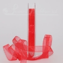 bright red organza / chiffon ribbon, 25m roll